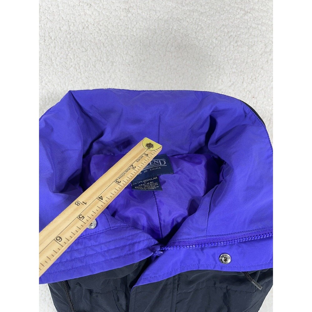 Lands End‎ Direct Merchants Men’s Size Large  42-44 Black Hooded Jacket - Picture 5 of 11